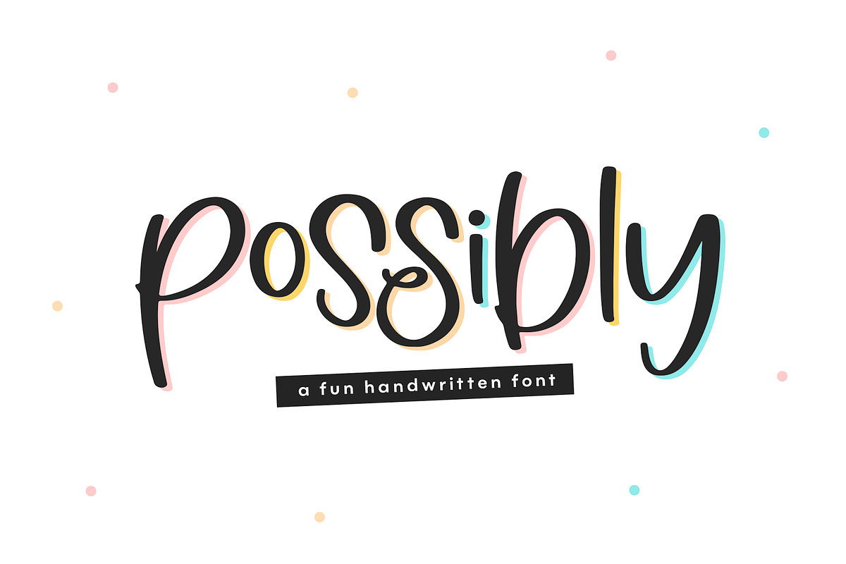 Possibly | Quirky Handwritten Font, a Font by KA Designs (Photo 1 of 9)