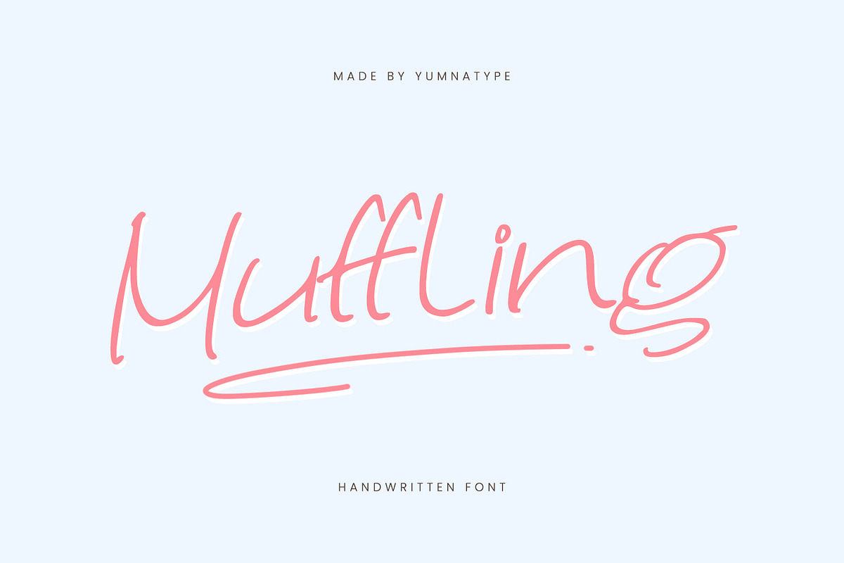 Muffling, a Handwritten Font by yumnatype (Photo 1 of 10)