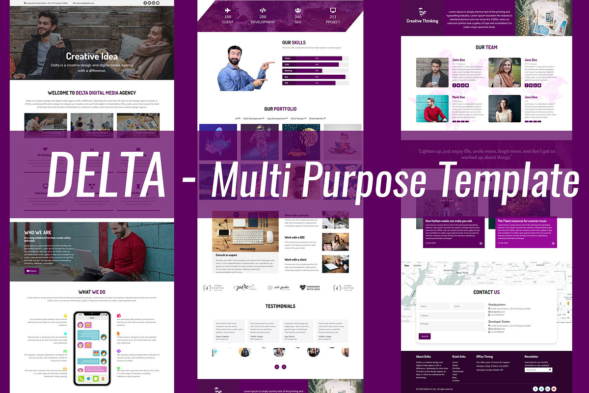 Delta - Multi Purpose One Page, a Bootstrap Template by Vishal Neswankar