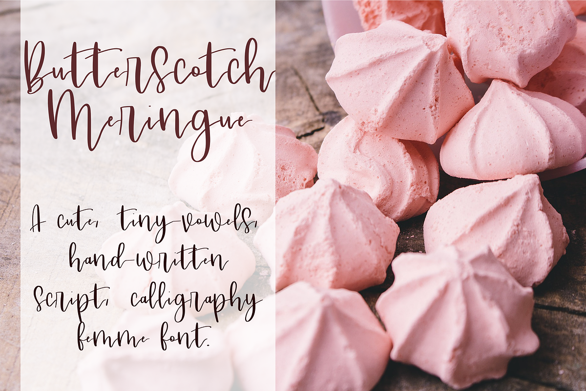 Butterscotch Meringue / a sweet font, a Script Font by Sunkissed Minimalist (Photo 1 of 5)
