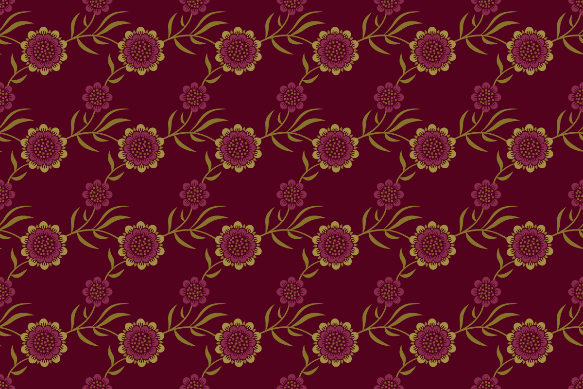 Leafy Mums Pattern Tile preview 5