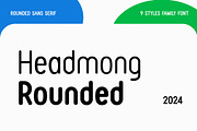 Headmong Rounded Sans Serif Family, a Sans Serif Font by UICreative (Thumbnail 1 of 13)