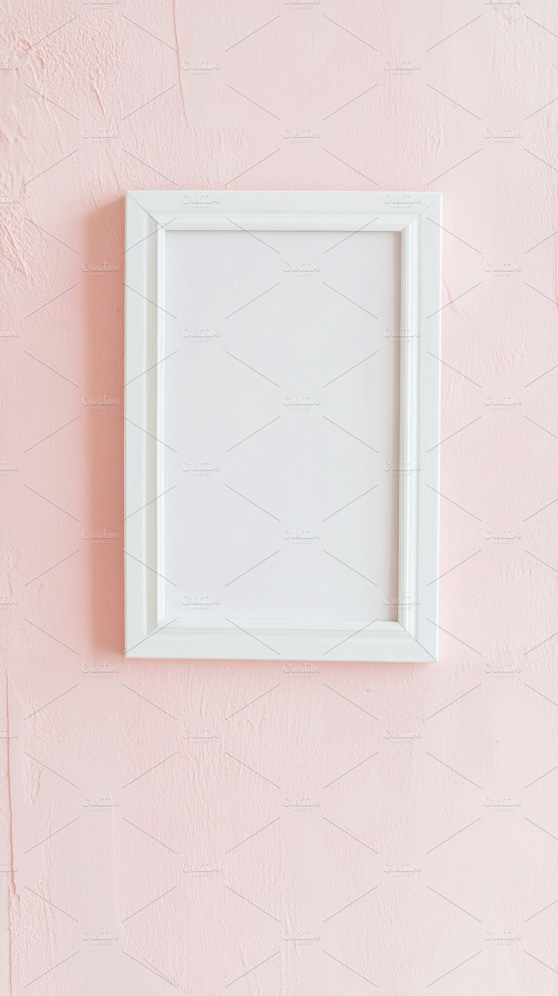 Blank white photo frame on pastel, a Photo by Dvoevnore photos
