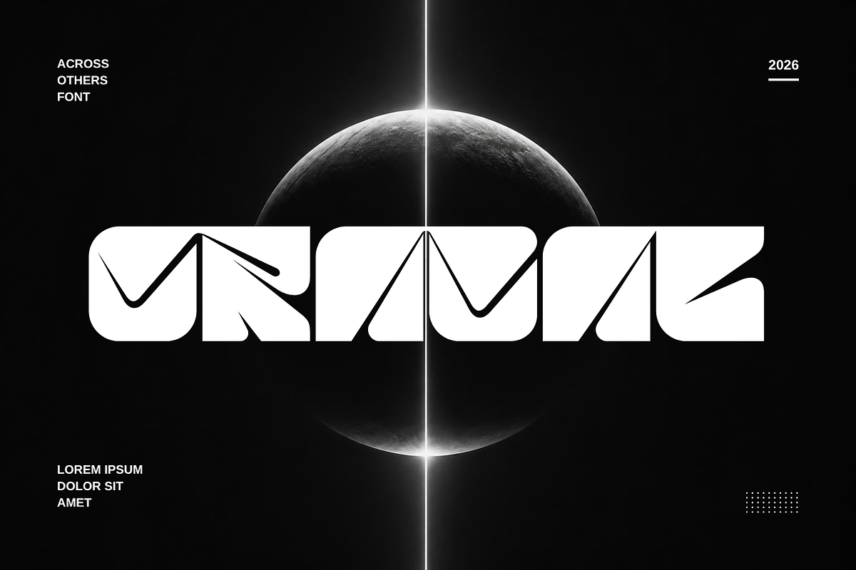 Across Others - Futuristic Font, a Sans Serif Font by 177Studio (Photo 5 of 8)