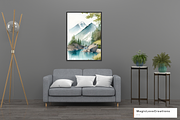 Watercolor Mountain Print Wall Decor, a Poster Template by MagicLove Creations (Thumbnail 5 of 8)