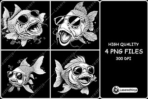 Koi Cartoon Sunglasses Cool Funky, a Background Graphic by LaseredNinja