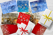 8 Snowflake christmas background, a Decorative Illustration by jelisua88 (Thumbnail 1 of 7)