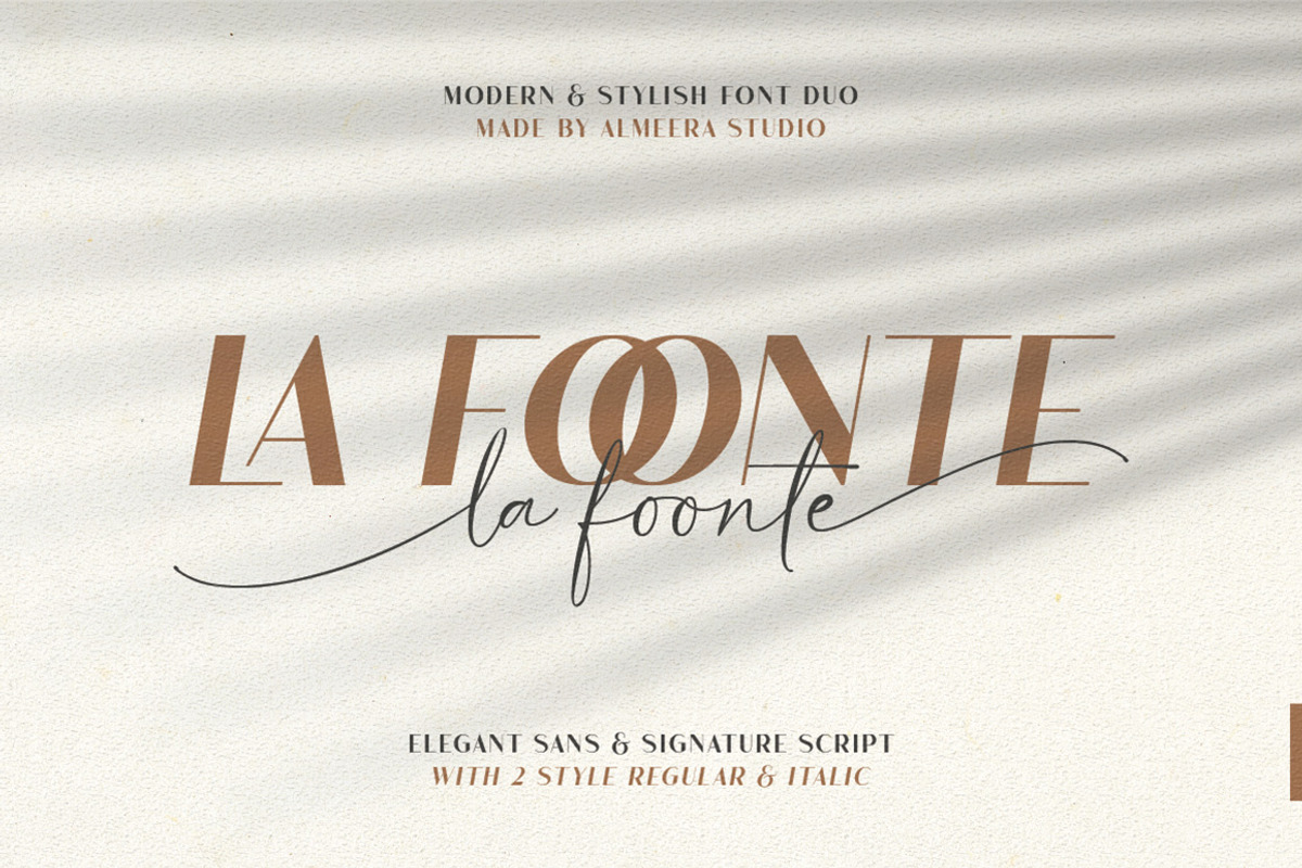 La Foonte | Sans Script Font Duo, a Sans Serif Font by Almeera Std (Photo 20 of 20)
