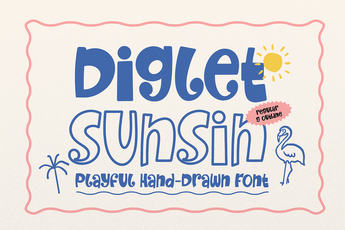Diglet Sunsin | Playful Hand Drawn, a Handwritten Font by gracetype_studio (Photo 1 of 12)