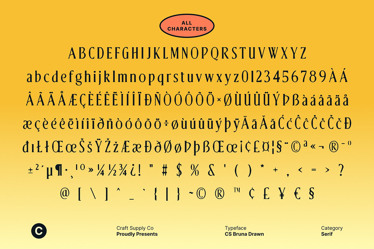 CS Bruna Drawn, a Serif Font by Craft Supply Co. (Photo 8 of 8)