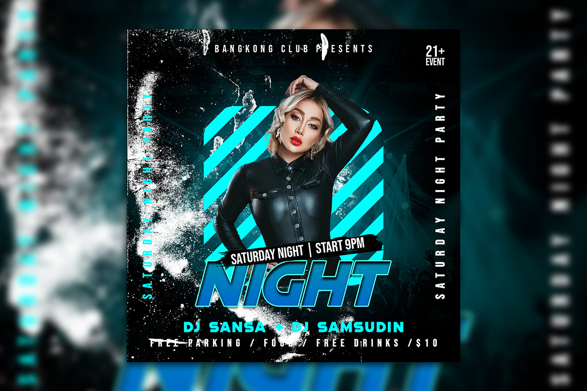 Dj Party Flyer Bundle, a Social Media Template by AbcStudio (Photo 6 of 10)