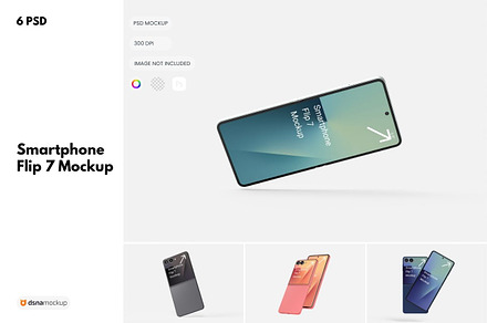 Smartphone Galaxy Z Flip 7 Mockup, an Android Mockup by DSNA Mockup