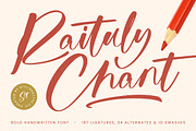 Raituly Chant Modern Handwritten, a Script Font by stylishtype.co (Thumbnail 1 of 20)