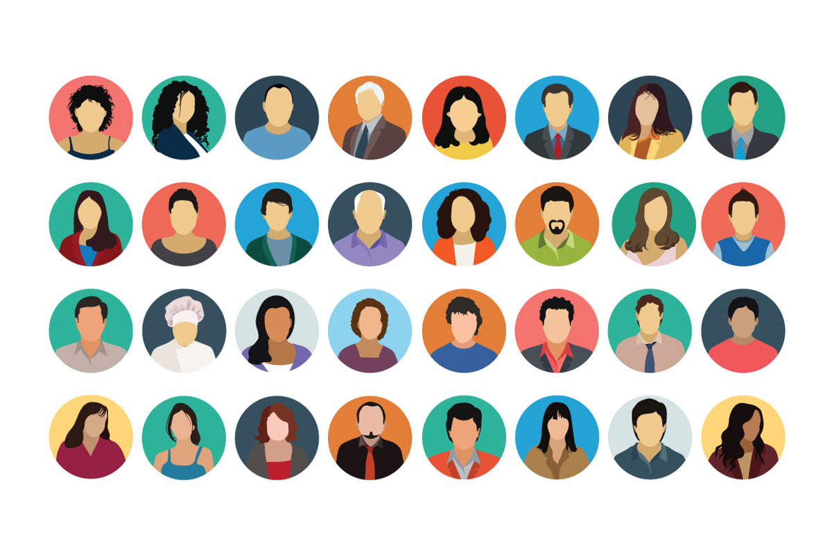 40+ Avatars Flat Icons preview 2