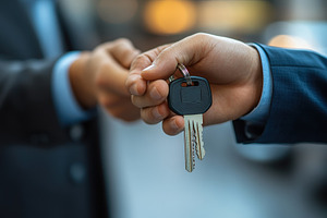 Handing over keys during a business, a Photo by Tanuart