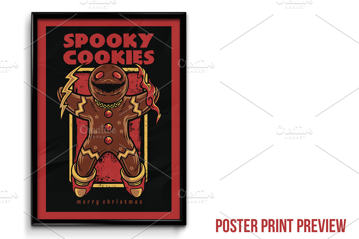 Spooky Cookie Christmas Illustration, a Decorative Illustration by badsyxn (Photo 4 of 5)