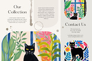 Botanical Cat Clipart Templates, an Animal Illustration by ARTOZEN DIGITAL (Thumbnail 6 of 16)