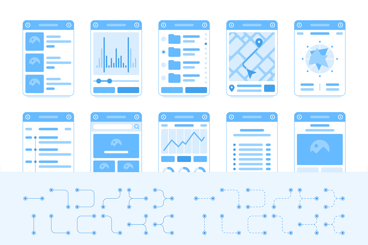 Soil Mobile Flowcharts, a Wireframe Template by Singlayn (Photo 4 of 7)