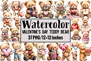Valentine's Day Teddy Bear, an Illustration by Design Market (Thumbnail 1 of 3)