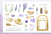 Lavender. Watercolor clip art., a Decorative Illustration by Farida Bik (Thumbnail 2 of 14)