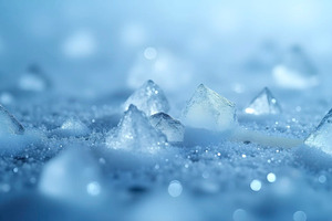 Macro of Ice Crystals on Frozen Surf, a Photo by LOGOCREATIVE