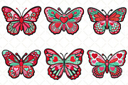 Crochet Valentines Butterfly Clipart, an Illustration by Black Bird Studio (Thumbnail 4 of 6)