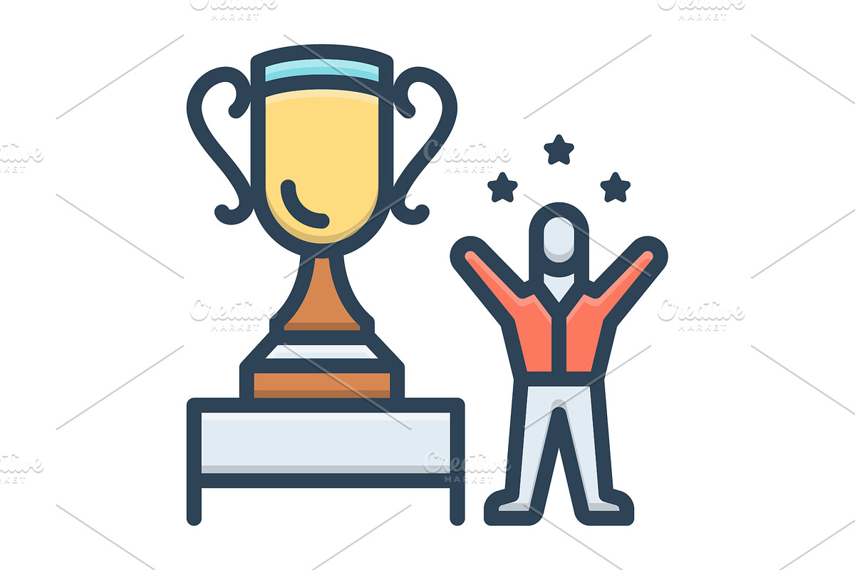 Success achievement color icon, a Duotone Icon by Creative priyanka