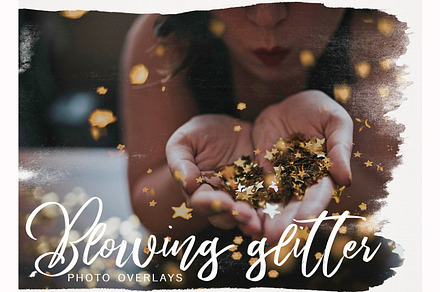 Blowing Glitter JPG photo overlays
