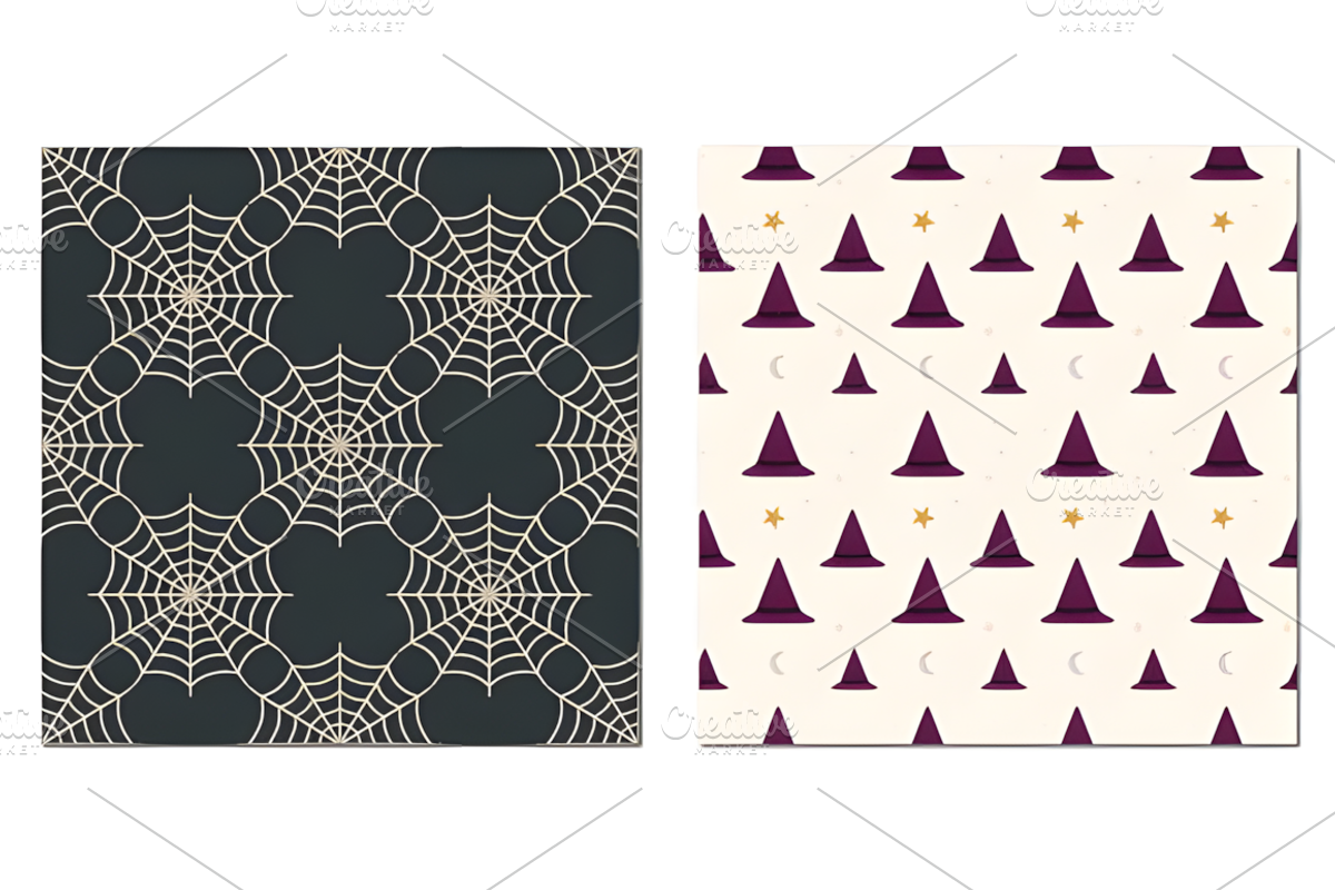 Minimal Line Art Halloween Patterns, a Pattern Graphic by Coco Bloom (Photo 2 of 5)