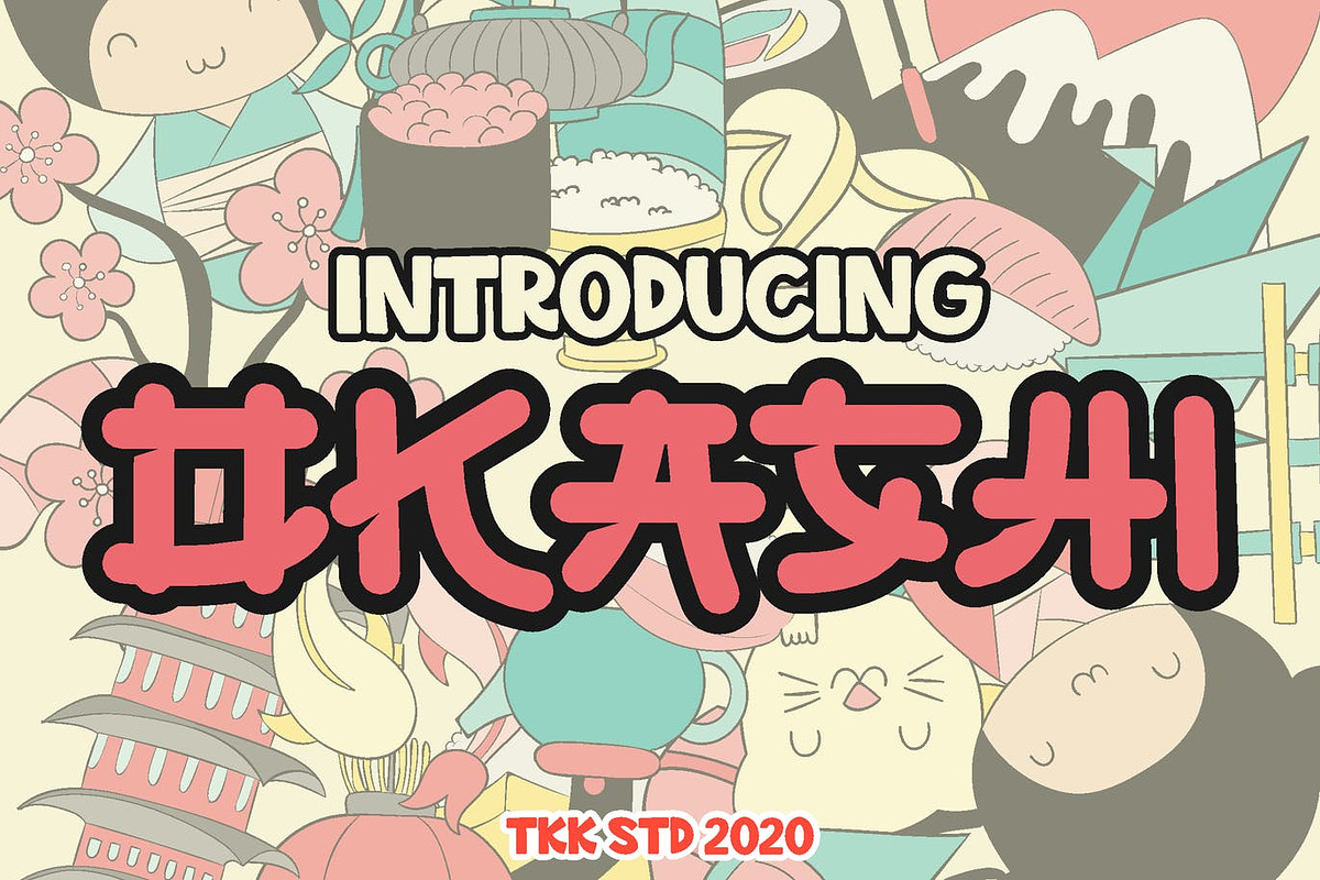 OKASHI - Japanese Font, a Font by tokokoo (Photo 1 of 10)