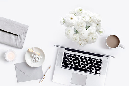 Styled Flatlay, Grey & White, a Business Photo by Her Creative Studio