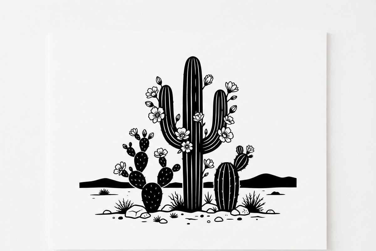 60 Desert Cactus Floral Silhouette, a Seasonal Illustration by Amazin_art (Photo 20 of 35)