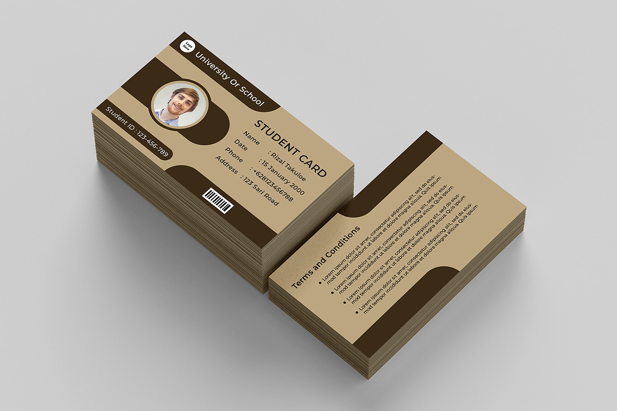 Student Card Template Vol 02, a Card Template by takuloerizal (Photo 3 of 3)
