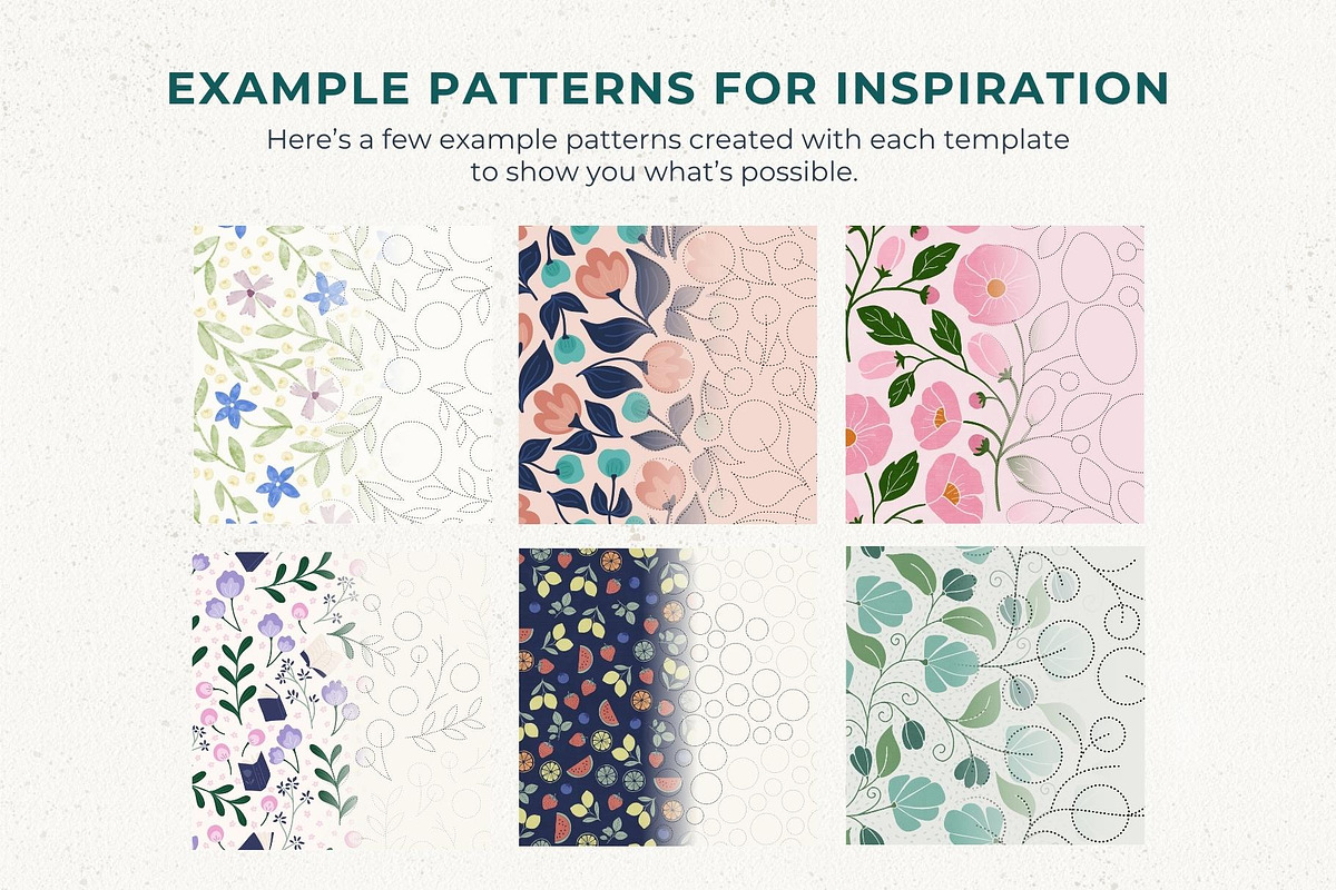 6 Seamless Pattern Templates (Vol 1), a Pattern Graphic by Fern & Quill (Photo 6 of 12)