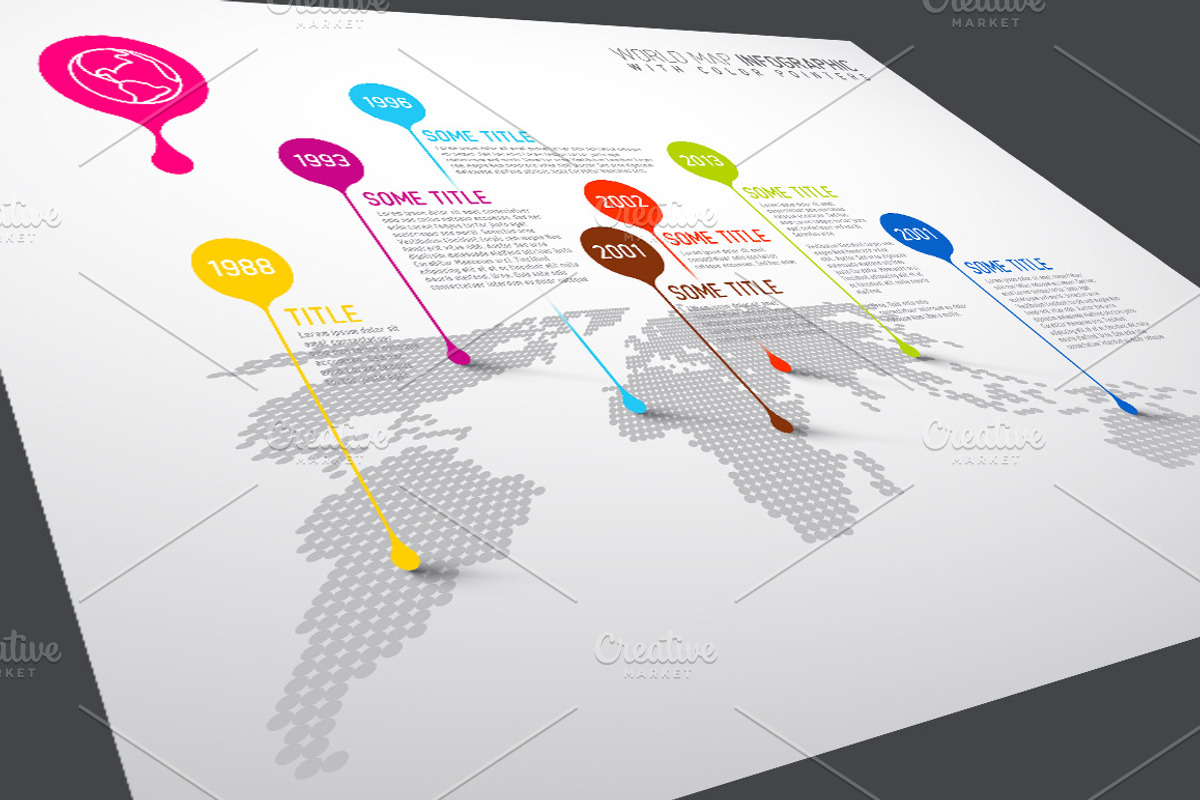 World Map Infographic with Droplets, a Presentation Template by Orson (Photo 1 of 2)