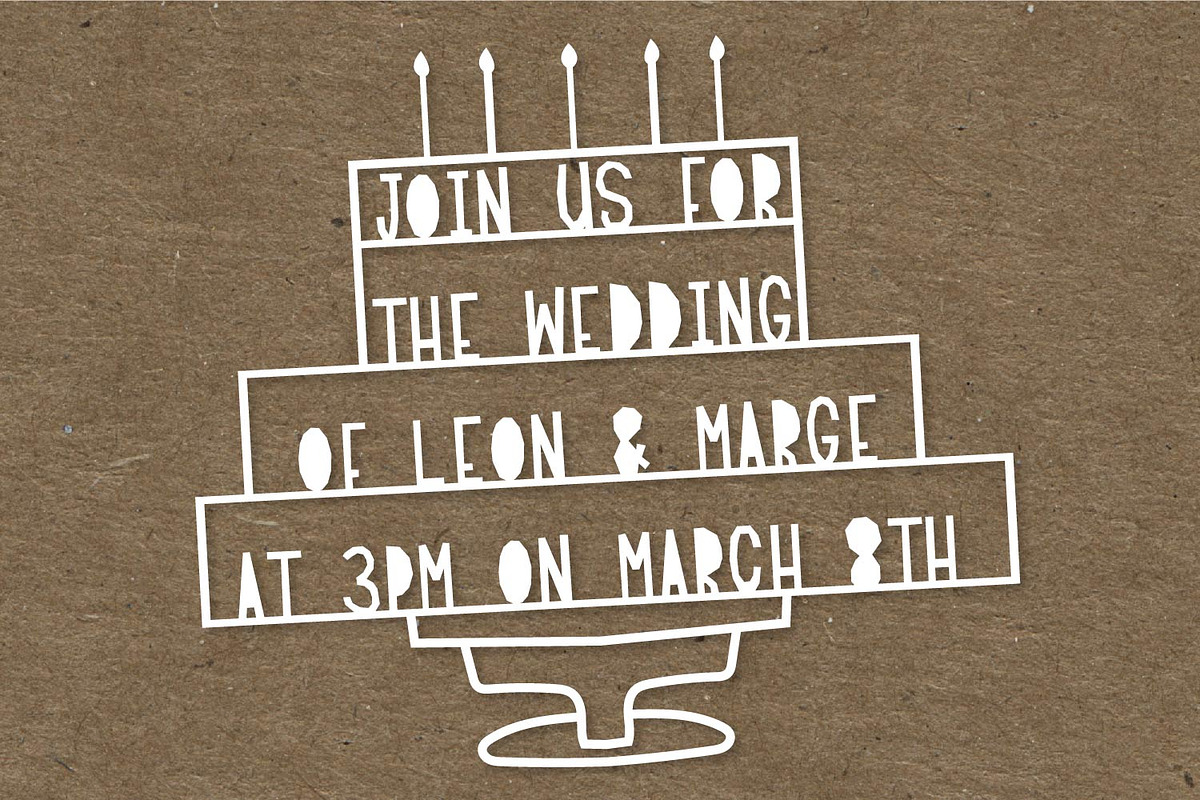 Lovely Paper Cuts - Underlined Type preview 4
