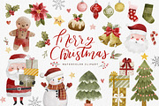 Cute Christmas Watercolor Collection, an Illustration by Point and Poem (Thumbnail 1 of 9)