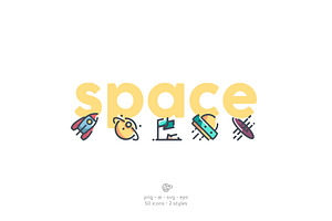 Space 50 Icons