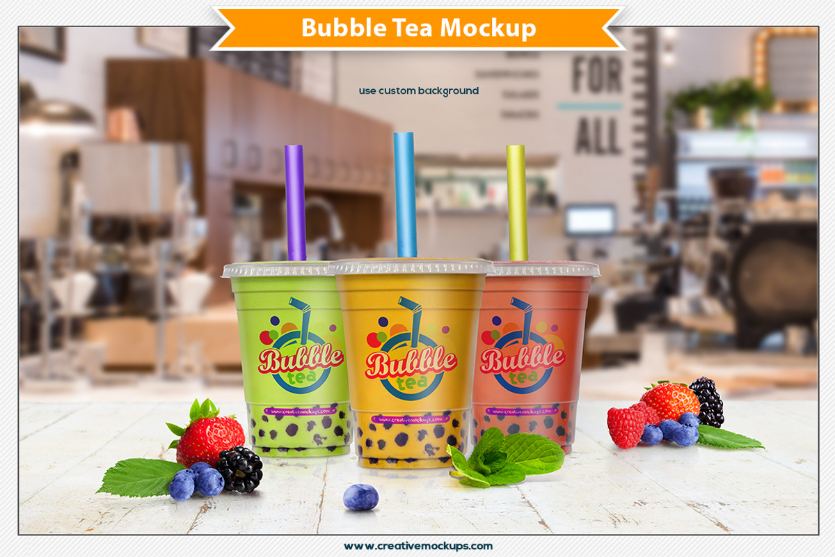 Bubble Tea Mockup, a Cups & Container Mockup by Plus Media (Photo 5 of 5)