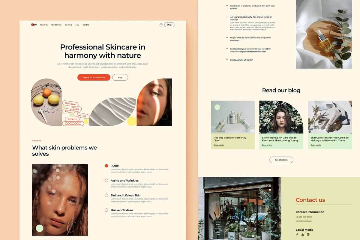 OriginBeauty Beauty Website Template, an UI Kit Template by EGO Creative Innovations (Photo 3 of 5)