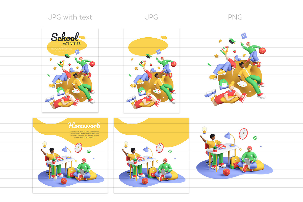 School 3D Illustrations, an Education Illustration by Boyko Pictures (Photo 10 of 14)