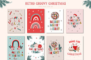 Retro Groovy Christmas, an Illustration by Cozy pattern shop (Thumbnail 10 of 12)