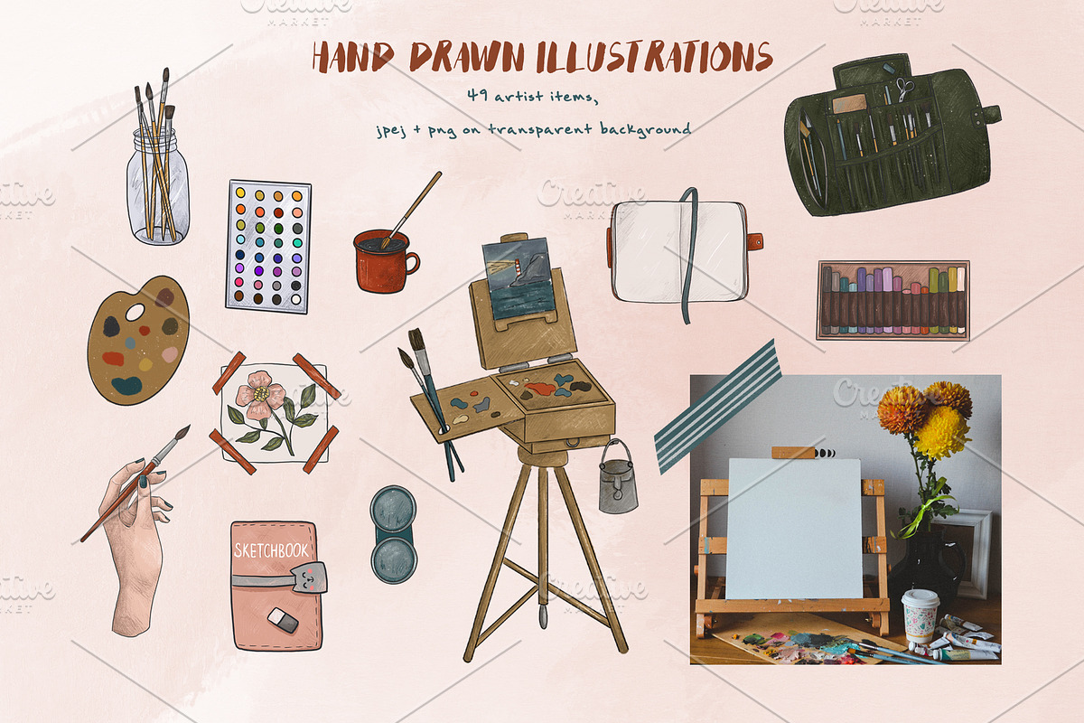 Artist collection. Art supplies, an Illustration by Scarlet Heath Art (Photo 2 of 15)