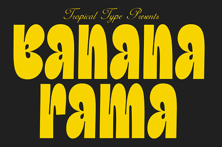 Bananarama Typeface, a Sans Serif Font by Tropical Type