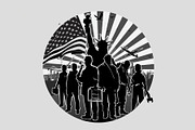 Worker Silhouette Vector Set, an Illustration by musafir_fashion (Thumbnail 19 of 21)