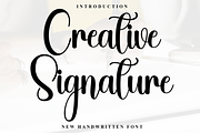 Creative Signature, a Handwritten Font by FreshTypeINK (Thumbnail 1 of 8)