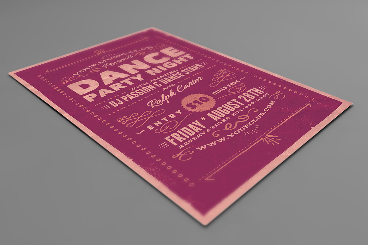 Vintage Style Typography Flyer, a Flyer Template by JumboDesign