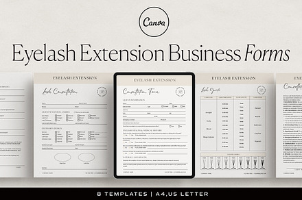 Eyelash Extension Business Forms