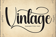 Vintage | Script Font, a Handwritten Font by Scratchones (Thumbnail 1 of 9)