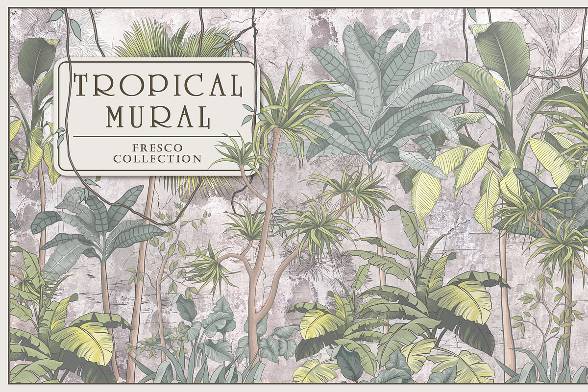 Fresco collection Tropical mural, a Wallpaper Graphic by Natalia0307 (Photo 1 of 19)